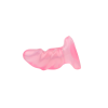 Рифлена анальна пробка Chisa Hi-Rubber Raging Mini Plug, рожева