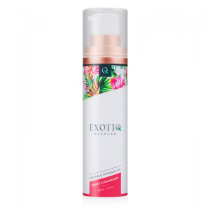 Олія для масажу їстівна з ароматом та смаком полуниці,100 мл Exotiq Massage Oil Sweet Strawberry