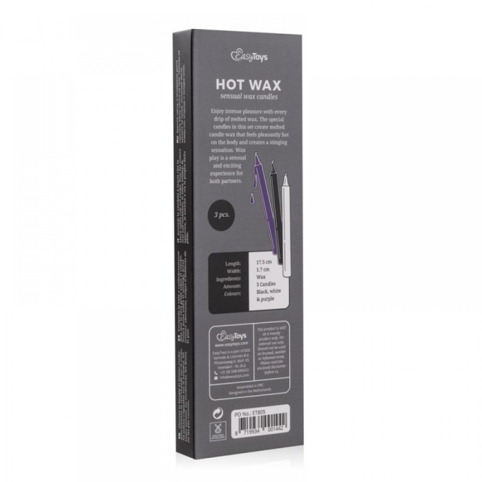 Набір свічок низькотемпературних 3 шт Sensual Hot Wax Candlesм