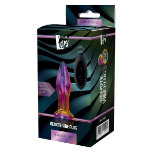 Анальна пробка із вібрацією скляна Dream Toys GLAMOUR GLASS PLUG