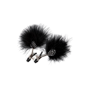 Затискачі для сосків з пір'ям GP FEATHER NIPPLE CLAMPS BLACK