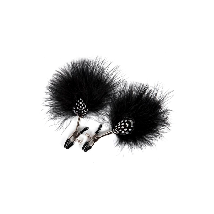 Затискачі для сосків з пір'ям GP FEATHER NIPPLE CLAMPS BLACK