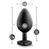 Анальна пробка з каменем BlushTEMPTASIA BLING PLUG MEDIUM BLACK