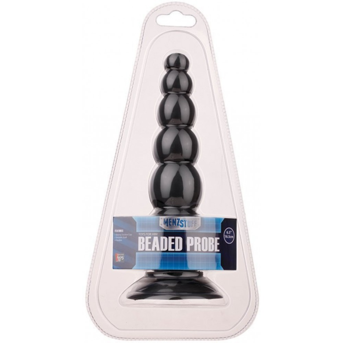 Анальна пробка з кульками MENZSTUFF BEADED PROBE BLACK