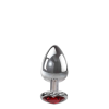 Анальний корок з каменем A&E RED HEART GEM ANAL PLUG SMALL