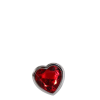 Анальний корок з каменем A&E RED HEART GEM ANAL PLUG SMALL