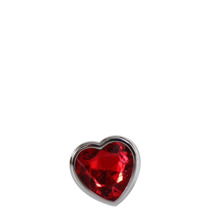 Анальний корок з каменем A&E RED HEART GEM ANAL PLUG SMALL