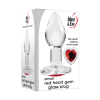 Скляний анальний затор ADAM ET EVE RED HEART GEM GLASS PLUG SMALL