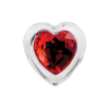 Скляний анальний затор ADAM ET EVE RED HEART GEM GLASS PLUG SMALL