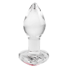 Скляний анальний затор ADAM ET EVE RED HEART GEM GLASS PLUG SMALL