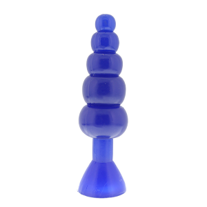 Анальна пробка із кульками синя BENDABLE BUTT RATTLER BLUE