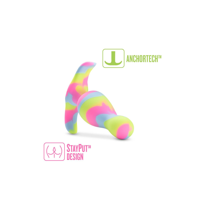 Анальна пробка конусоподібна зі стопером Blush Avant Kaleido різнобарвна