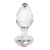 Анальна пробка скляна M ADAM ET EVE RED HEART GEM GLASS PLUG MEDIUM