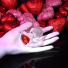 Анальна пробка скляна M ADAM ET EVE RED HEART GEM GLASS PLUG MEDIUM