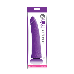 Фалоімітатор силікон NS Novelties COLOURS PLEASURES THIN 8INCH PURPLE