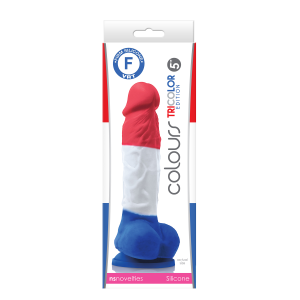 Фалоімітатор силікон NS Novelties COLOURS PLEASURES TRICOLOR 5INCH DILDO