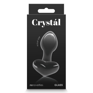 Скляна пробка NS Novelties CRYSTAL HEART BLACK