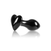 Скляна пробка NS Novelties CRYSTAL HEART BLACK