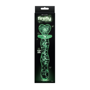 Фалоімітатор скляний NS Novelties, що світиться FIREFLY GLASS HEART A GLOW CLEAR