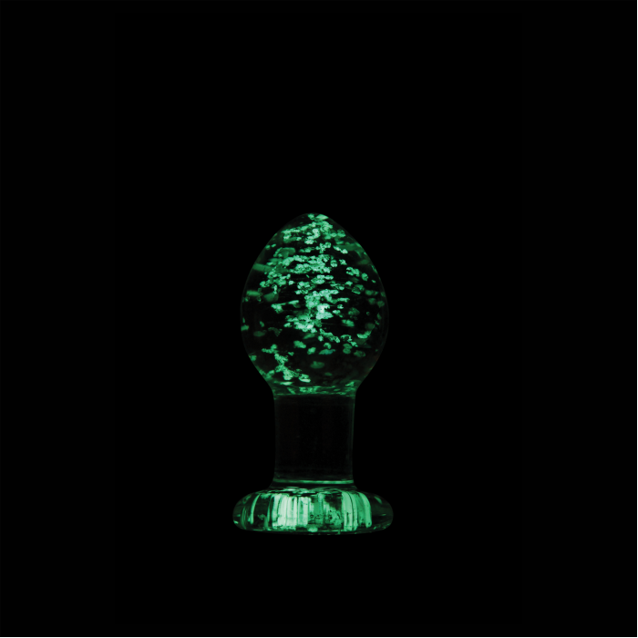 Анальна пробка скляна NS Novelties, що світиться FIREFLY GLASS PLUG SMALL CLEAR