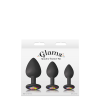 Набір анальних пробок силікон NS Novelties GLAMS SPADES TRAINER KIT BLACK