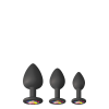 Набір анальних пробок силікон NS Novelties GLAMS SPADES TRAINER KIT BLACK