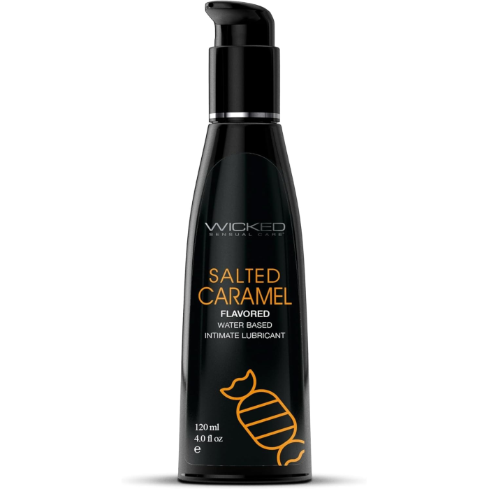 Їстівний лубрикант зі смаком солоної карамелі Wicked Aqua Salted Caramel на водній основі, 120 мл