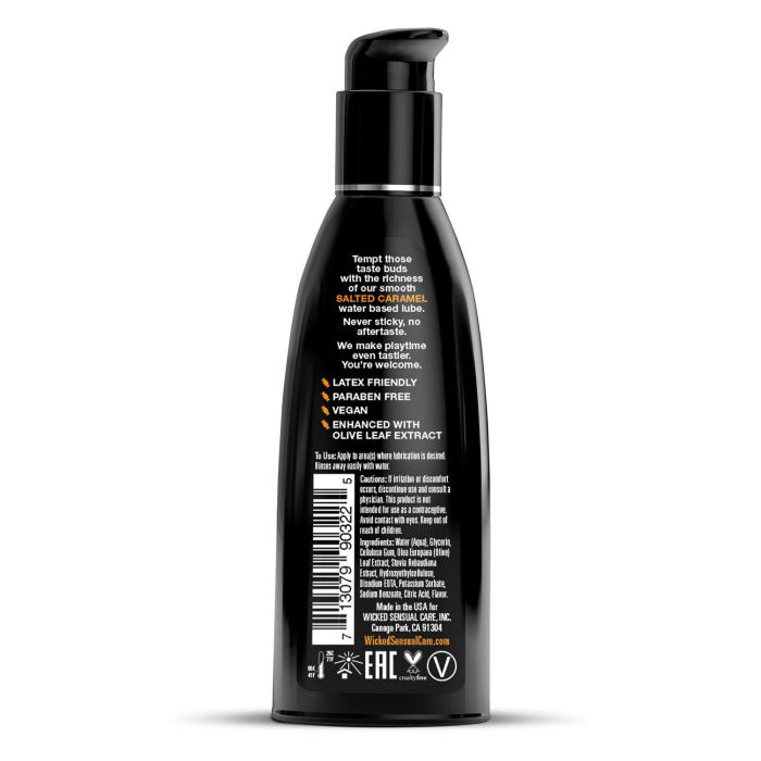 Їстівний лубрикант Wicked Aqua Salted Caramel зі смаком солоної карамелі, 60 мл