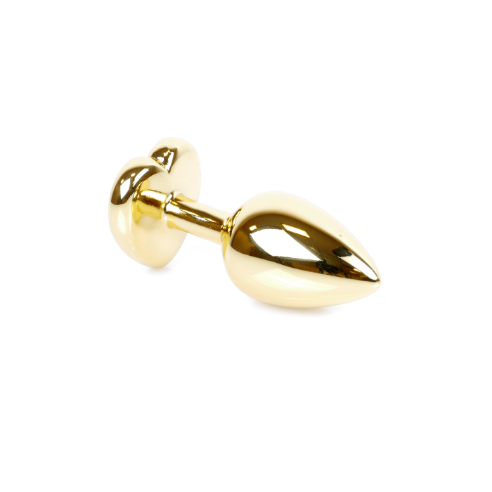 Анальний корок з фіолетовим каменем, серце Jewellery