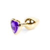 Анальний корок з фіолетовим каменем, серце Jewellery