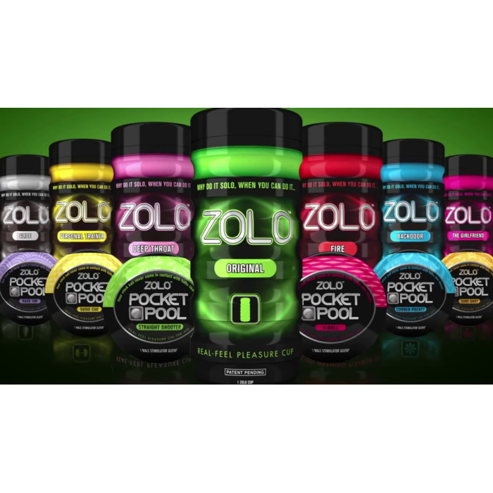 Мастурбатор у колбі з ребристою структурою Zolo Back Door Cup, блакитний