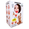 Лялька надувна Boss Series Angelina 3D зі вставкою з кібершкіри та вібро