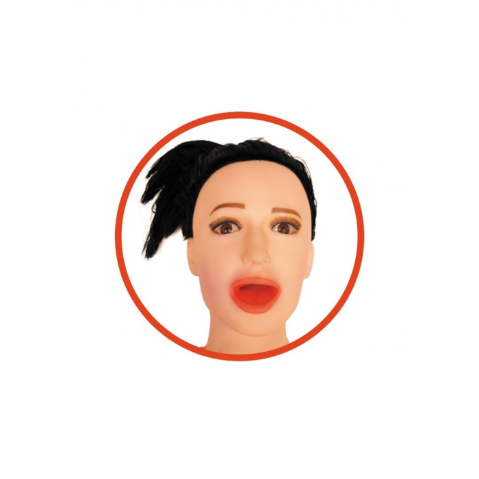 Лялька надувна Boss Series Angelina 3D зі вставкою з кібершкіри та вібро