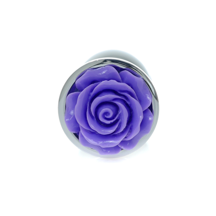 Анальний плаг з каменем у вигляді троянди, фіолетовий Jewellery
