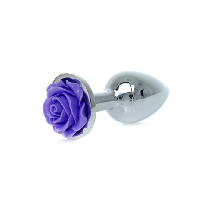 Анальний плаг з каменем у вигляді троянди, фіолетовий Jewellery