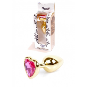 Анальний плаг з рожевим каменем Jewellery