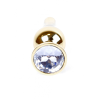 Анальний плаг з каменем Plug-Jewellery Gold BUTT PLUG- Clear