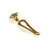 Анальний плаг з каменем Plug-Jewellery Gold BUTT PLUG- Clear
