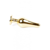 Анальний плаг з каменем Plug-Jewellery Gold BUTT PLUG- Clear