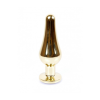 Анальна пробка з нержавіючої сталі з каменем Plug-Jewellery Gold BUTT PLUG-Dark Blue