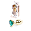 Анальна пробка S із зеленим каменем Boss of toys Jewellery