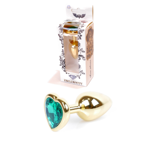 Анальна пробка S із зеленим каменем Boss of toys Jewellery