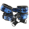 Набір манжет з пряжками для BDSM Whipsmart Deluxe Hogtie, синій