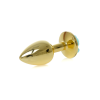 Анальна пробка з блакитною трояндою Plug-Jewellery Gold PLUG ROSE- Light Blue