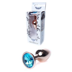 Анальна пробка S з блакитним каменем Boss of toys Jewellery