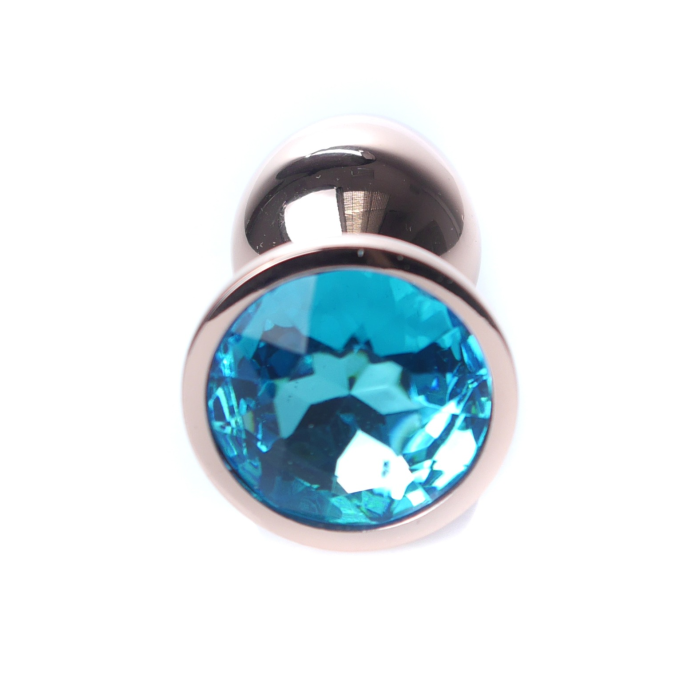 Анальна пробка S з блакитним каменем Boss of toys Jewellery