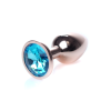 Анальна пробка S з блакитним каменем Boss of toys Jewellery