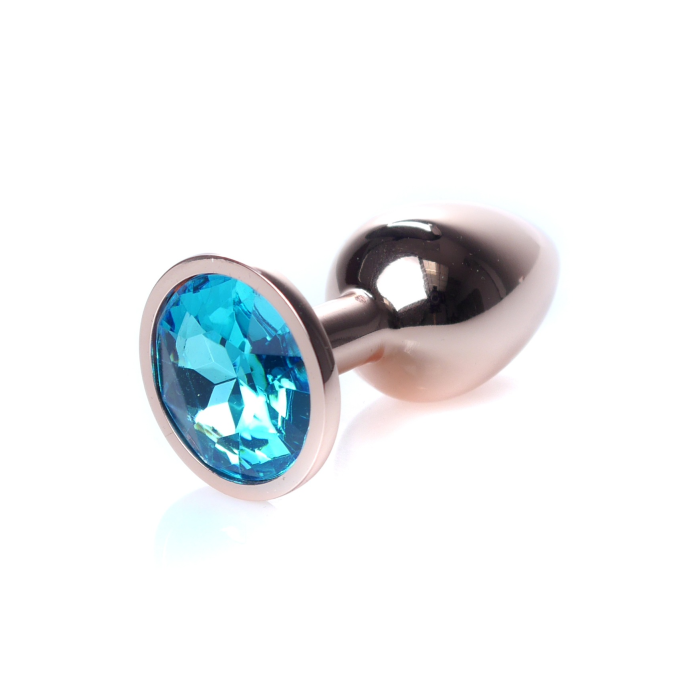 Анальна пробка S з блакитним каменем Boss of toys Jewellery