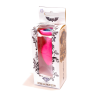 Анальна пробка з блакитним кристалом Plug-Jewellery Pink Silicon PLUG Medium-Light Blue Diamond