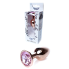 Анальний плаг S з рожевим каменем Boss of toys Jewellery